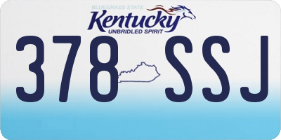 KY license plate 378SSJ