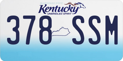 KY license plate 378SSM