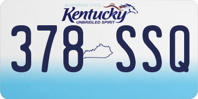 KY license plate 378SSQ