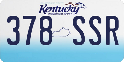 KY license plate 378SSR
