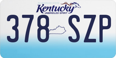 KY license plate 378SZP