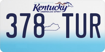 KY license plate 378TUR