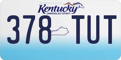 KY license plate 378TUT