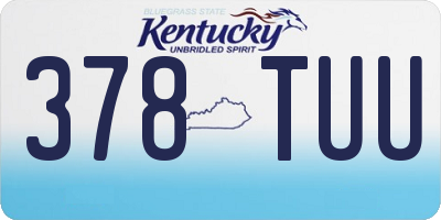 KY license plate 378TUU
