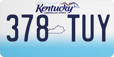KY license plate 378TUY
