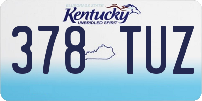 KY license plate 378TUZ
