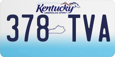 KY license plate 378TVA
