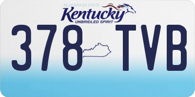 KY license plate 378TVB