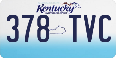 KY license plate 378TVC