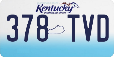 KY license plate 378TVD