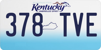 KY license plate 378TVE