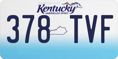KY license plate 378TVF
