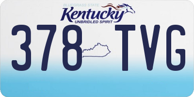 KY license plate 378TVG
