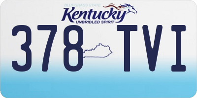 KY license plate 378TVI