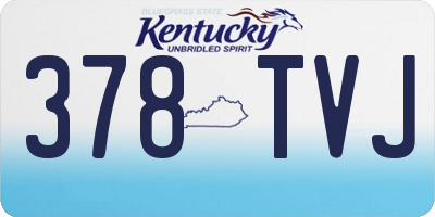 KY license plate 378TVJ