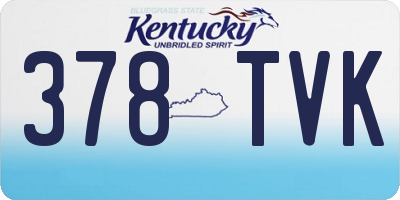 KY license plate 378TVK