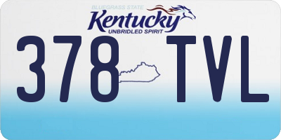 KY license plate 378TVL