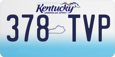 KY license plate 378TVP