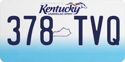 KY license plate 378TVQ