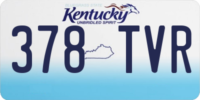 KY license plate 378TVR