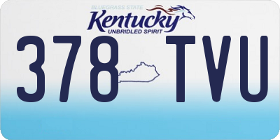 KY license plate 378TVU