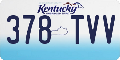 KY license plate 378TVV