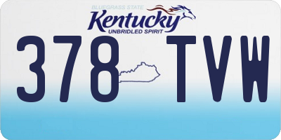 KY license plate 378TVW