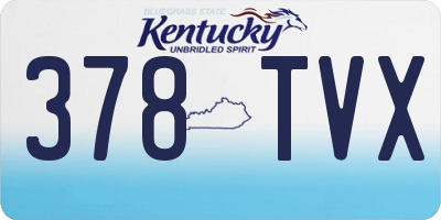 KY license plate 378TVX