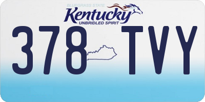 KY license plate 378TVY