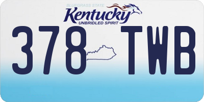 KY license plate 378TWB