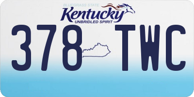KY license plate 378TWC