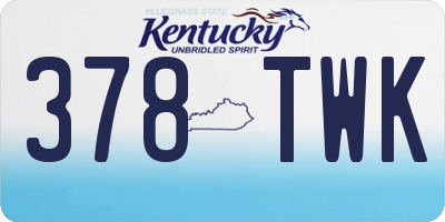 KY license plate 378TWK