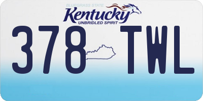KY license plate 378TWL