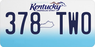 KY license plate 378TWO