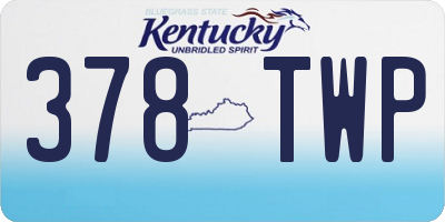 KY license plate 378TWP