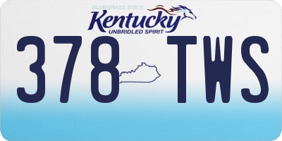 KY license plate 378TWS