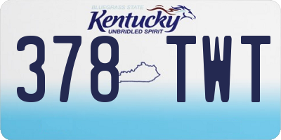 KY license plate 378TWT