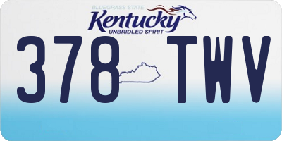 KY license plate 378TWV