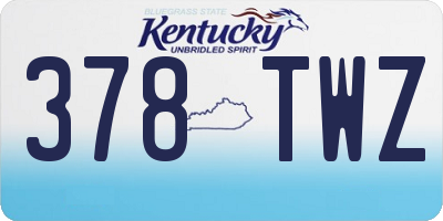 KY license plate 378TWZ