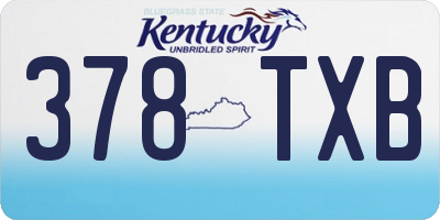 KY license plate 378TXB