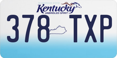 KY license plate 378TXP