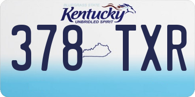 KY license plate 378TXR
