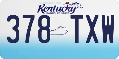 KY license plate 378TXW