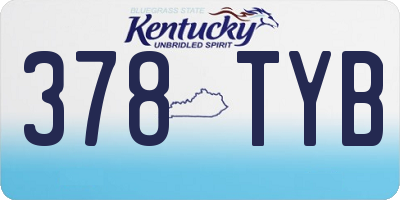 KY license plate 378TYB