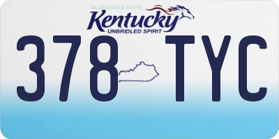 KY license plate 378TYC