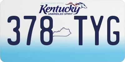 KY license plate 378TYG