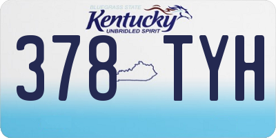 KY license plate 378TYH