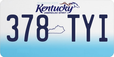 KY license plate 378TYI