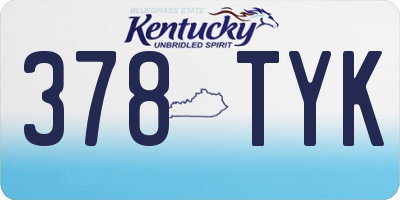 KY license plate 378TYK