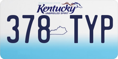 KY license plate 378TYP